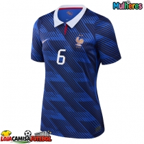 Camisa de Futebol França Eduardo Camavinga #6 Equipamento Principal Mulheres Mundo 2026 Manga Curta